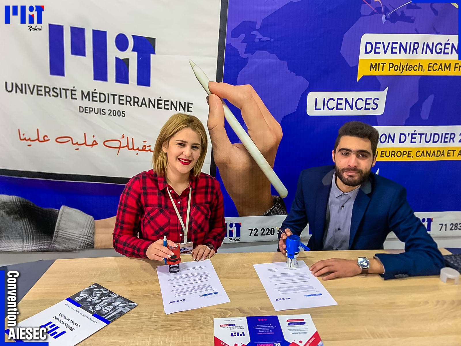 MIT -NABEUL a signé une convention de Partenariat avec AIESEC NABEUL .